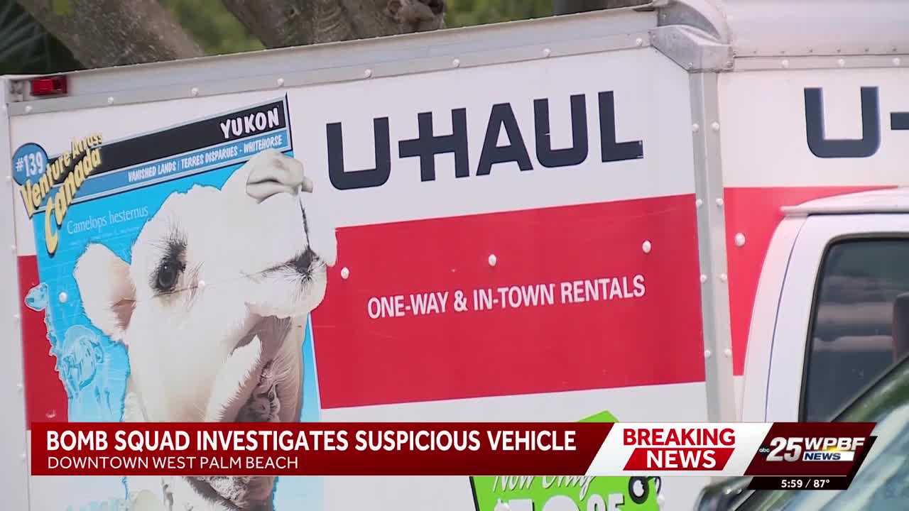U-Haul truck shuts down downtown West Palm Beach ahead of Trump visit