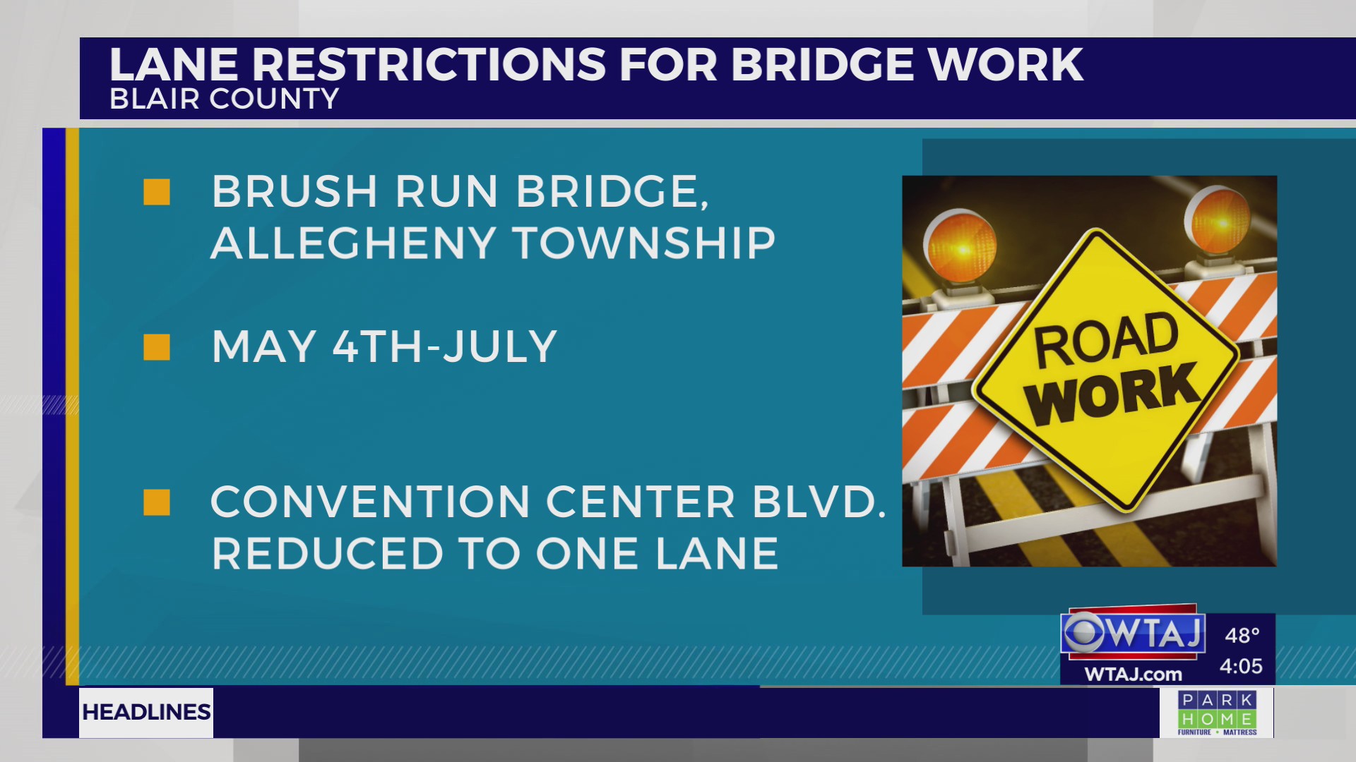 Delays expected as bridge work begins in Blair County