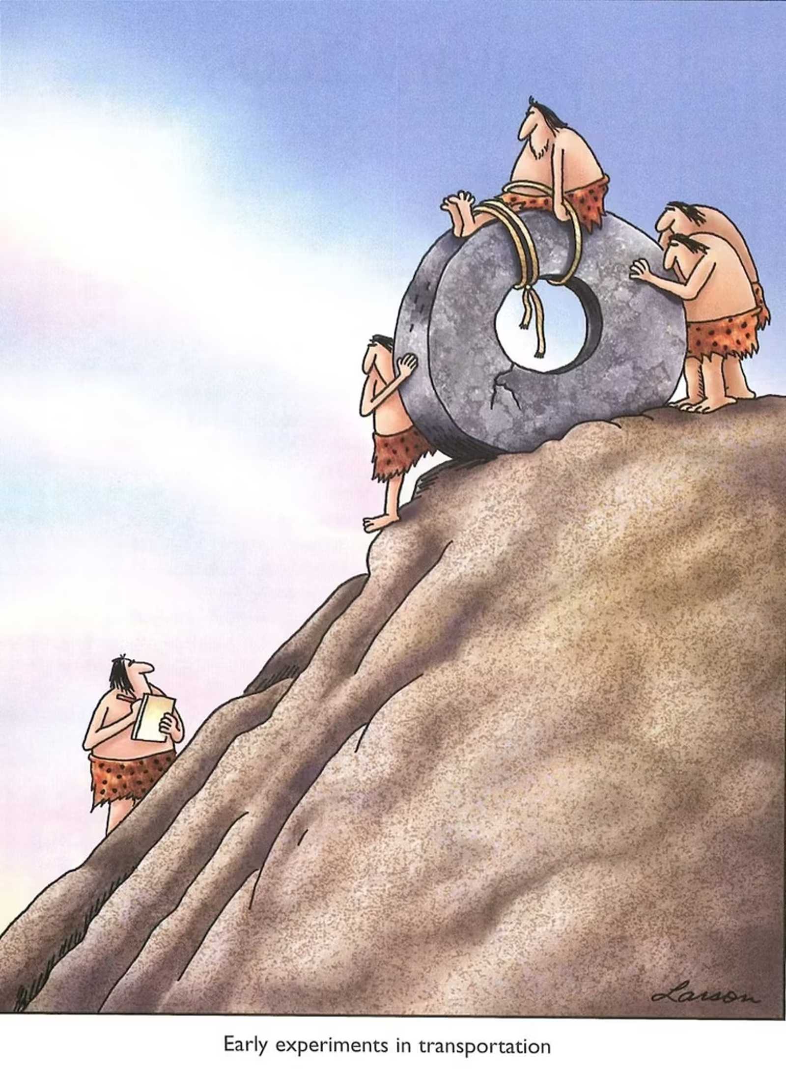 9 The Far Side Cavemen Transportation