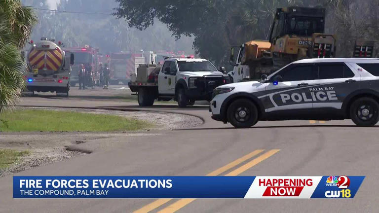 Firefighters work 6 fires inside the compound in Palm Bay