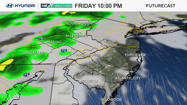 Mostly sunny Friday in Philadelphia region, chance of rain at night ...