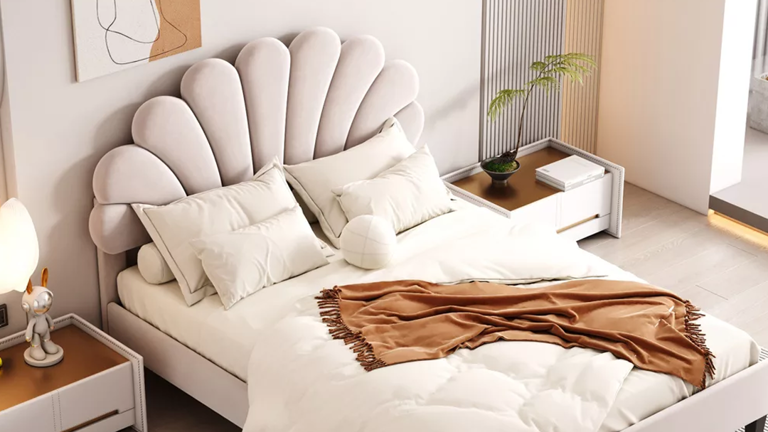 Save 48% on Target's ModernLuxe velvet platform bed with floral ...