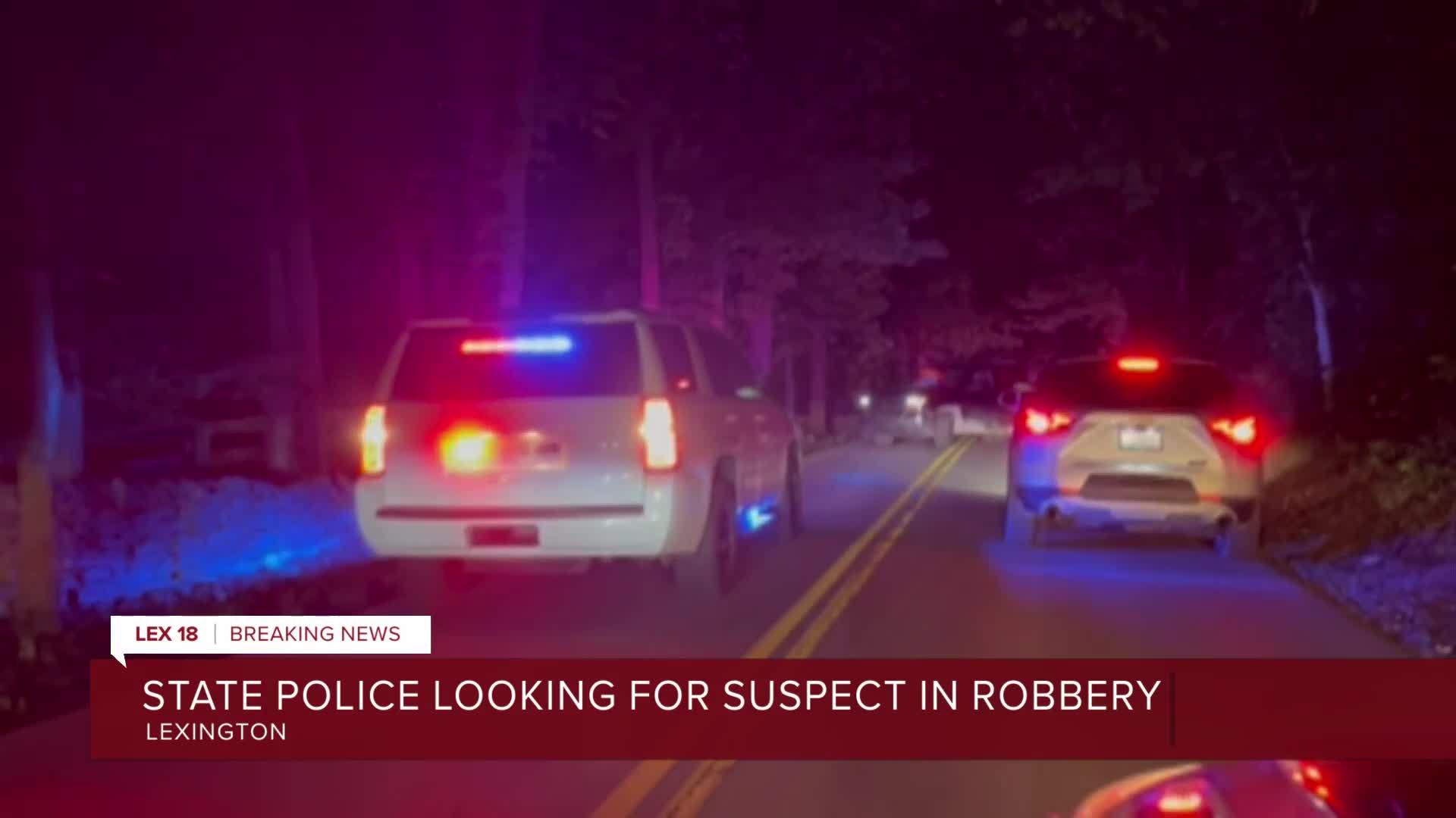 State troopers looking for bank robbery suspect