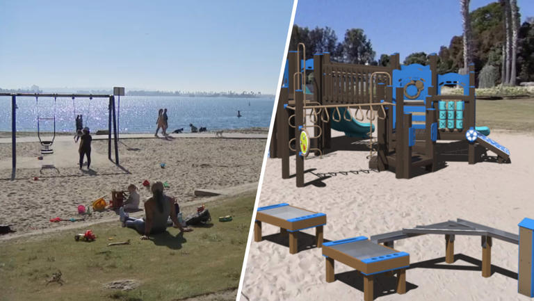 Construction Of New Play Structure Begins At Pacific Beach Park After 2 