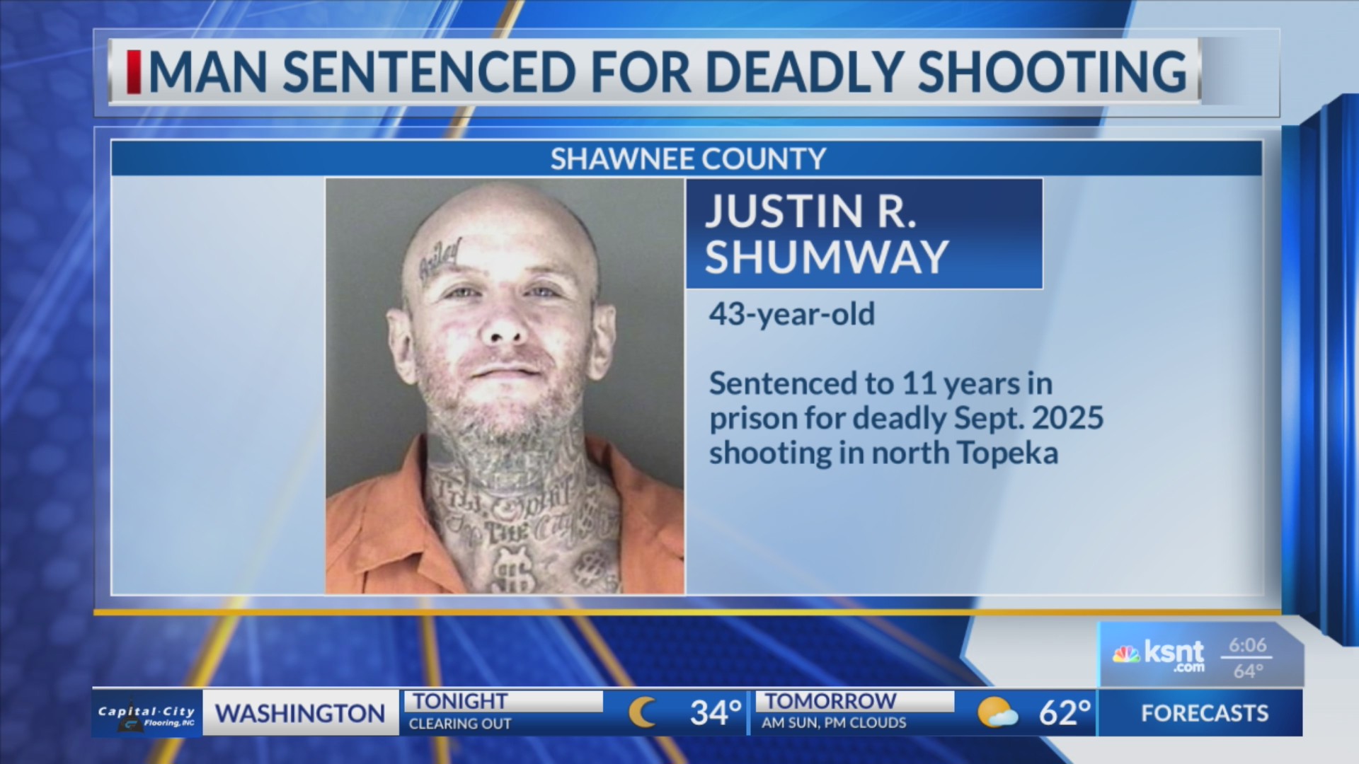 Man sentenced to 11 years in prison for deadly North Topeka shooting