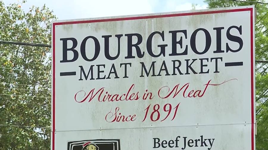 Bourgeois Meat Market and the famous Firemen’s Fair burger in Thibodaux