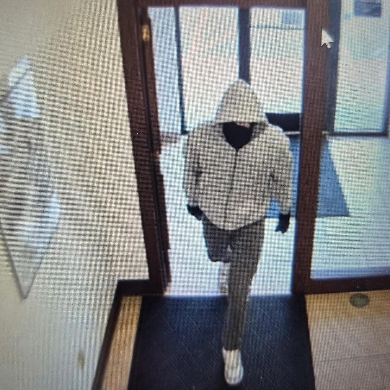 This image released by Kentucky State Police shows a suspect in a fatal bank robbery at a U.S. Bank in Berea, Ky., Thursday, April 30, 2026.