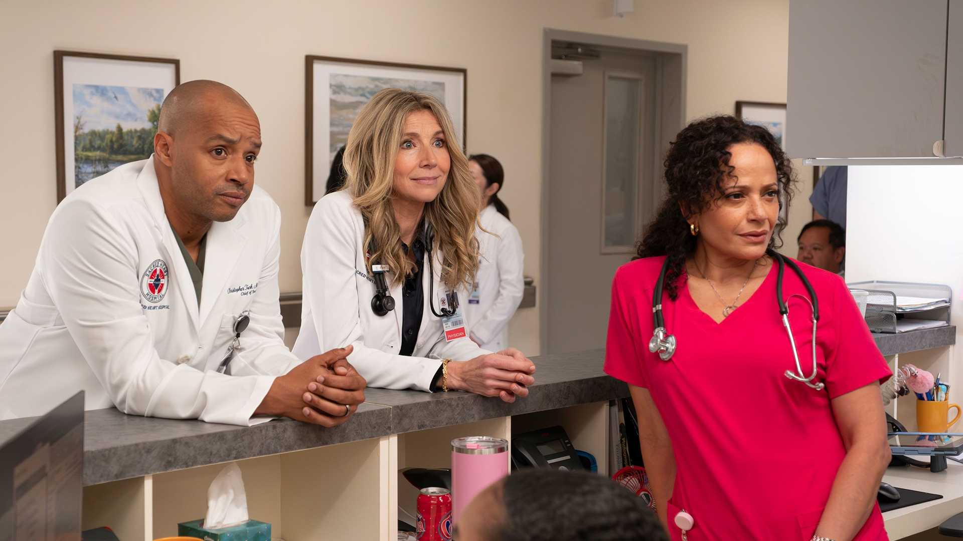 Turk, Elliot, and Carla in the Scrubs revival