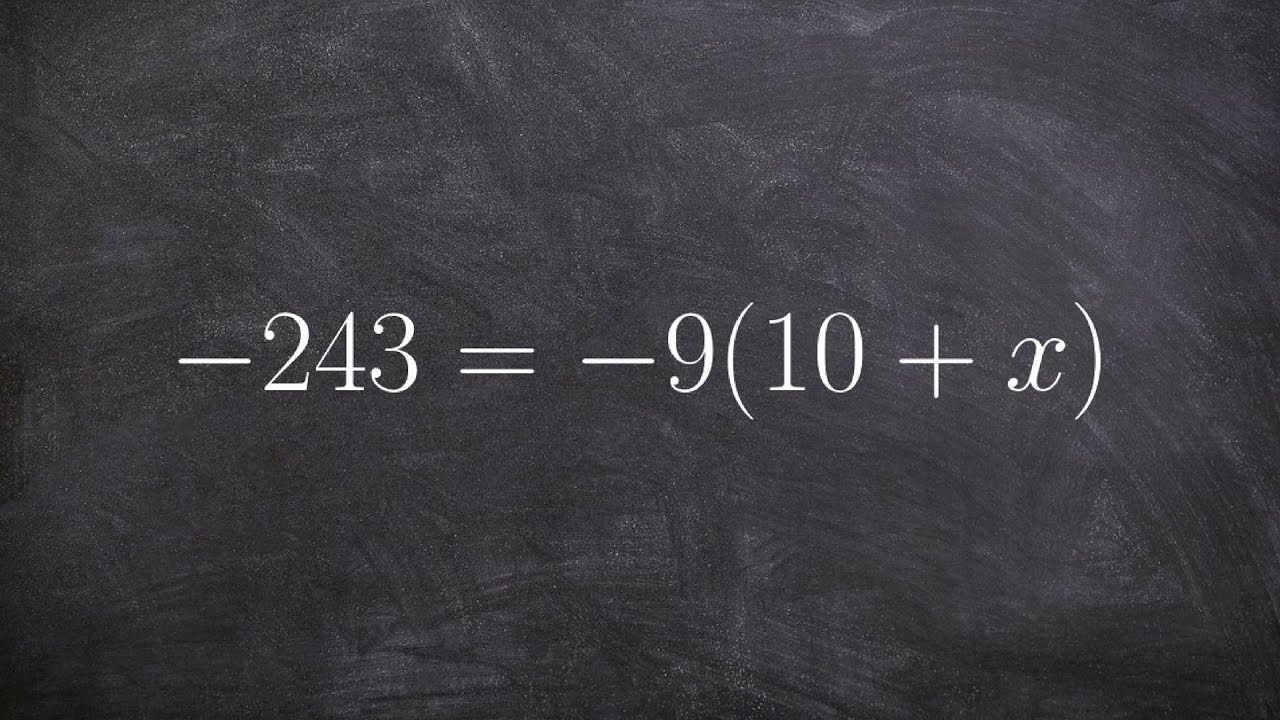 Solving a Two Step Equation With the Distributive Property