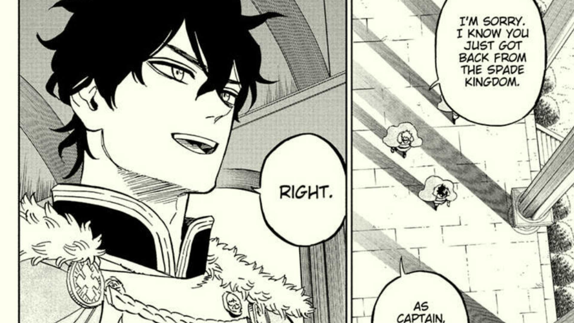 Yuno as captain of the Golden Dawn in Black Clover chapter 392