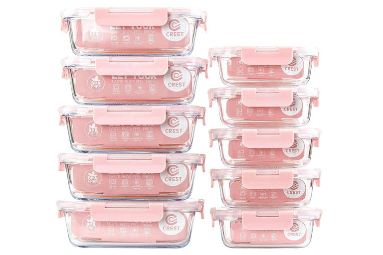 These glass food storage containers go from freezer to oven to table ...