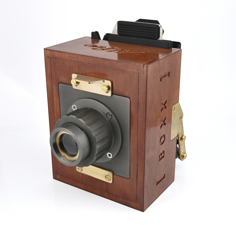 The Alfie BOXX camera is made from wood and brass!