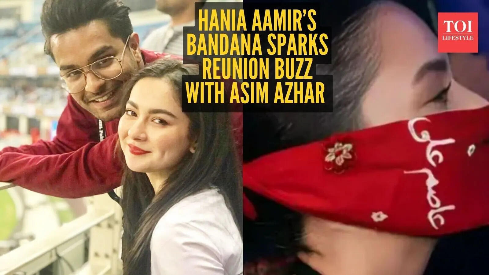 Is this a reunion clue? Hania Aamir wears a bandana embroidered with ...