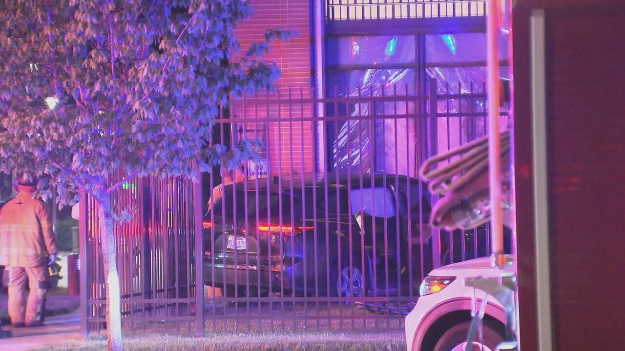 3 hurt after car crashes into Charlotte Fire headquarters