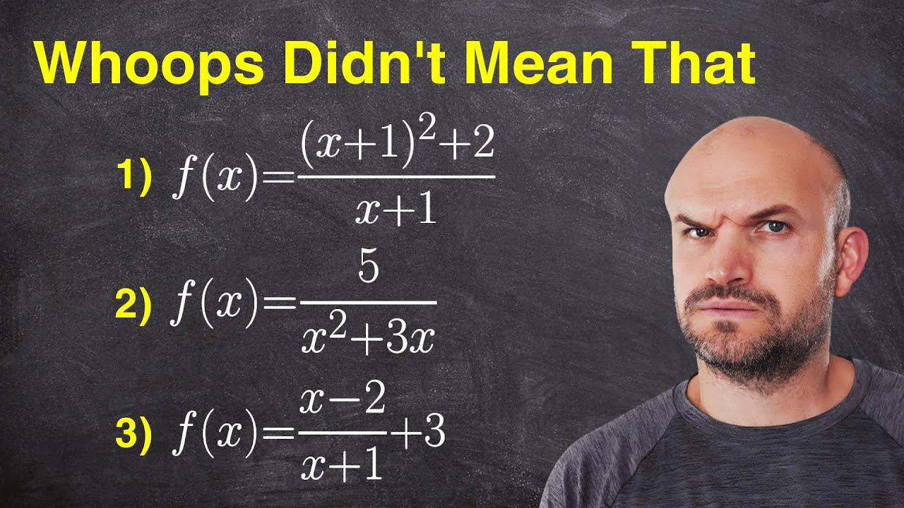 Mistakes students make finding x and y intercepts — whoops, didn't mean ...