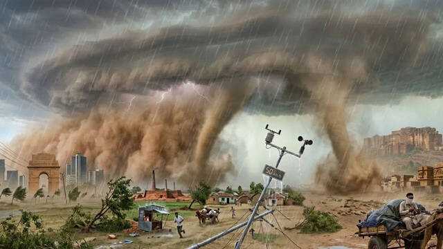 Severe weather alert issued for northern India: High winds and dust ...