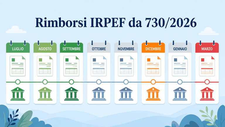 Rimborsi IRPEF da modello 730/2026: il calendario dei pagamenti, caso per  caso