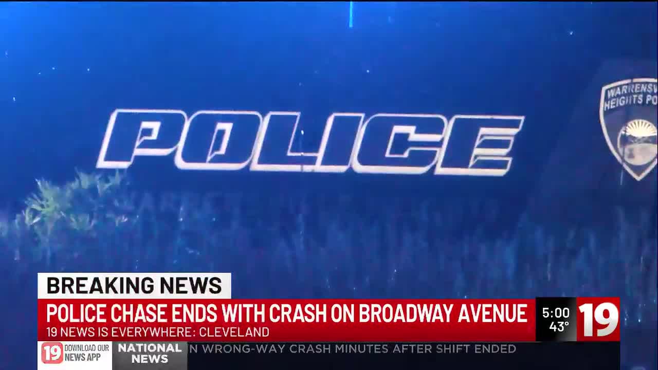 Warrensville Heights police chase ends in crash on Cleveland’s East Side