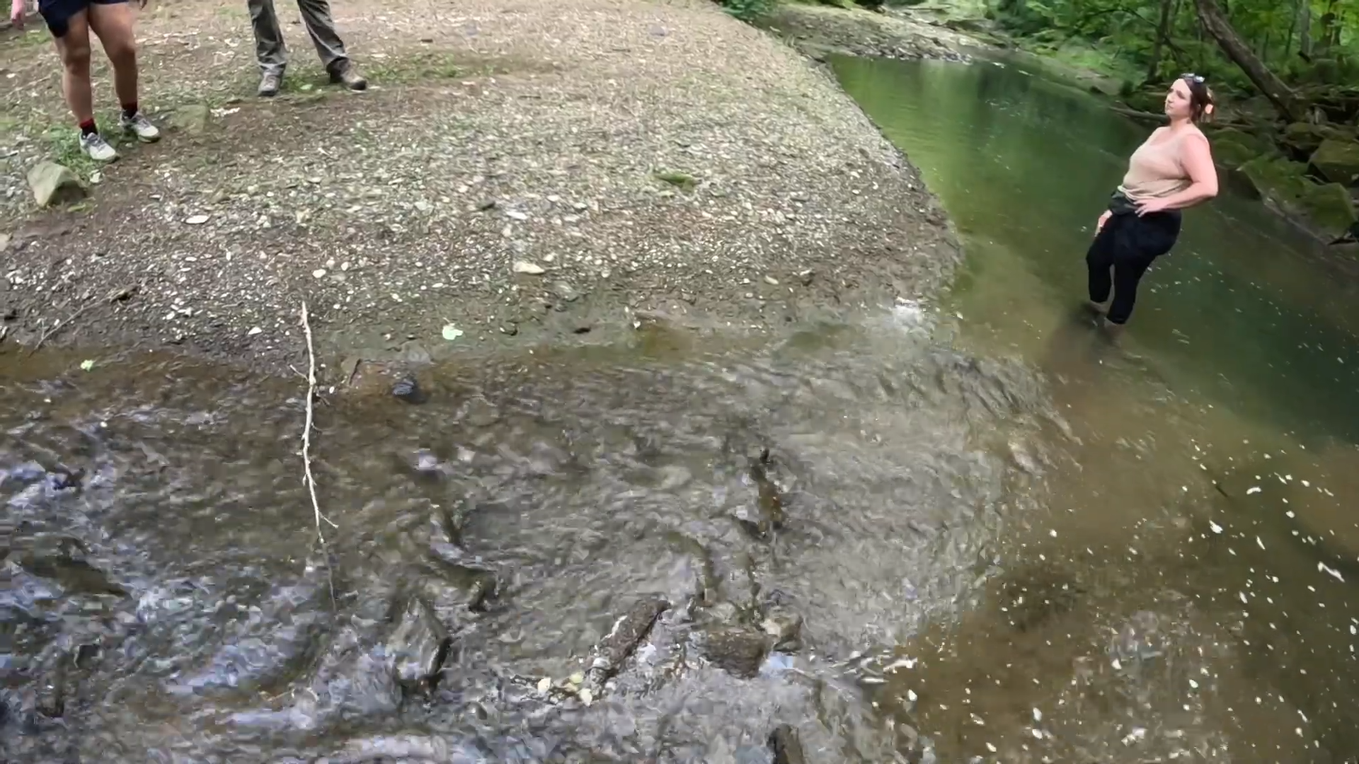 Angry Karen refused to move so nobody could fish