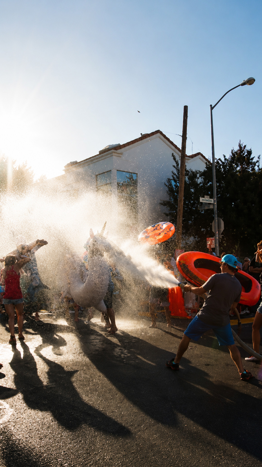How this large outdoor water slide was created