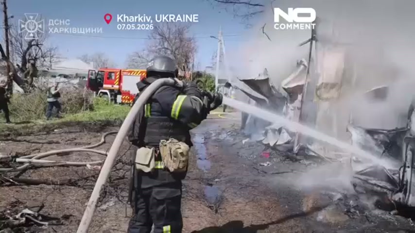 Russia strikes Kharkiv residential district as drone attacks escalate