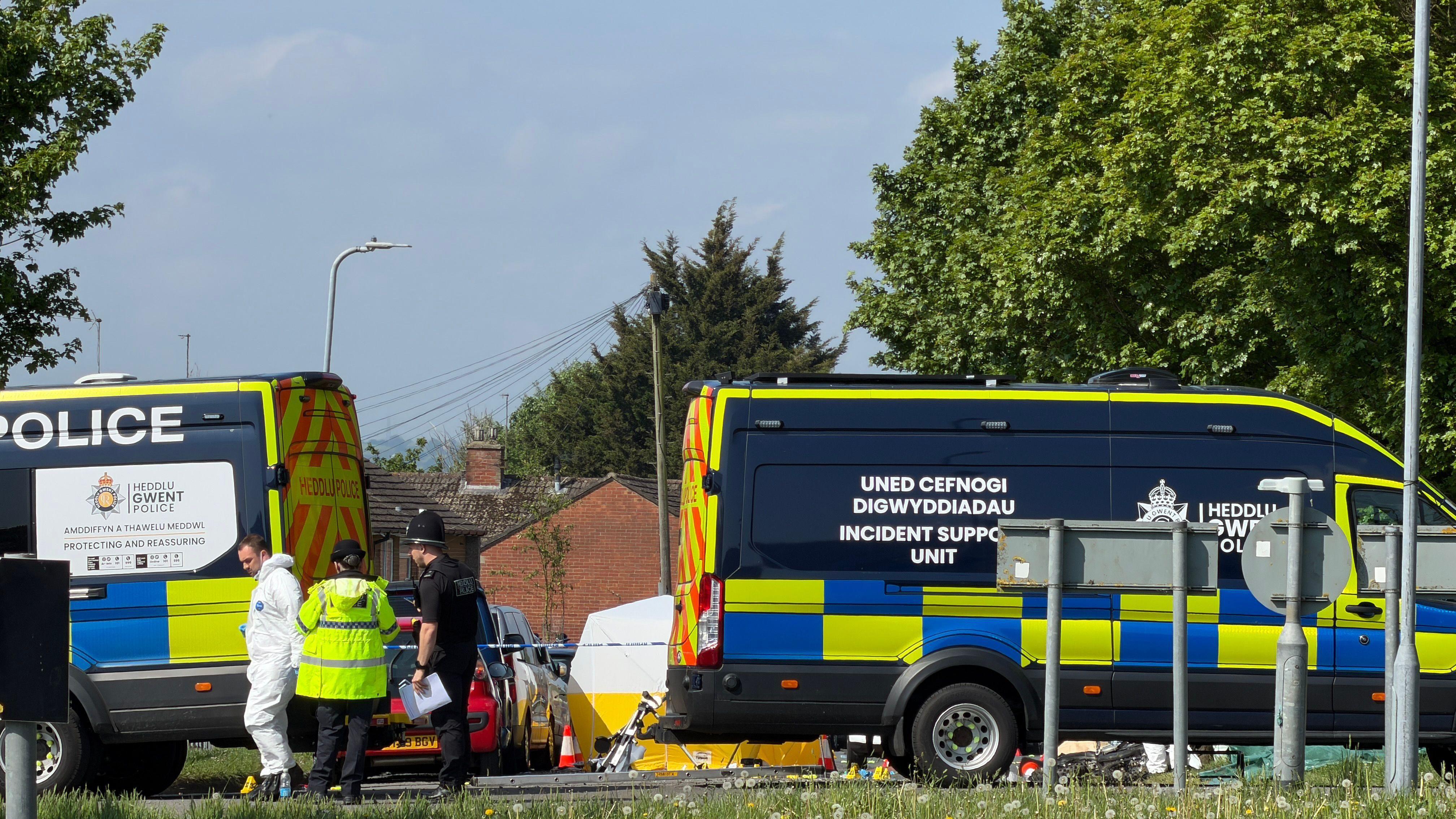 Murder arrests after two die in BMW and motorbike crash