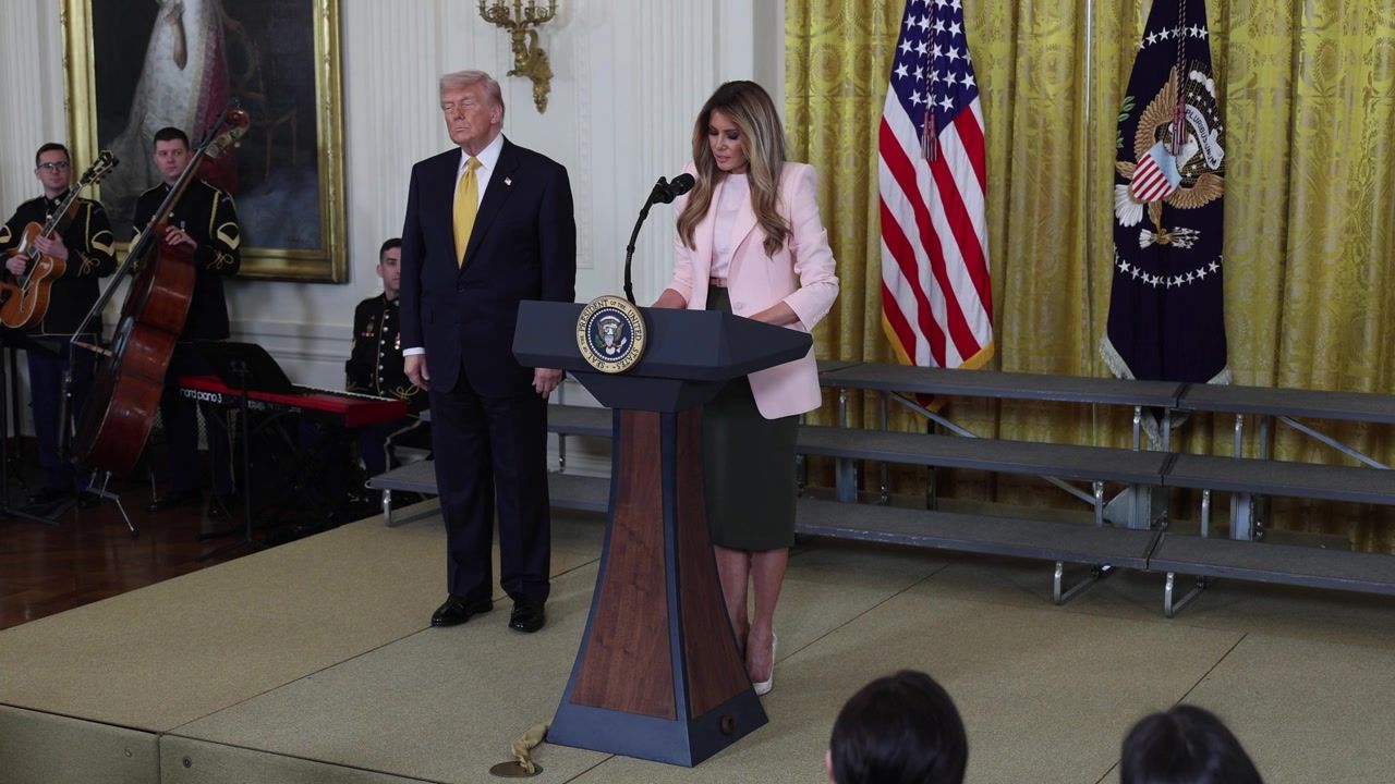 Melania Trump sparks laughter as she calls Donald Trump 'empathetic' on ...