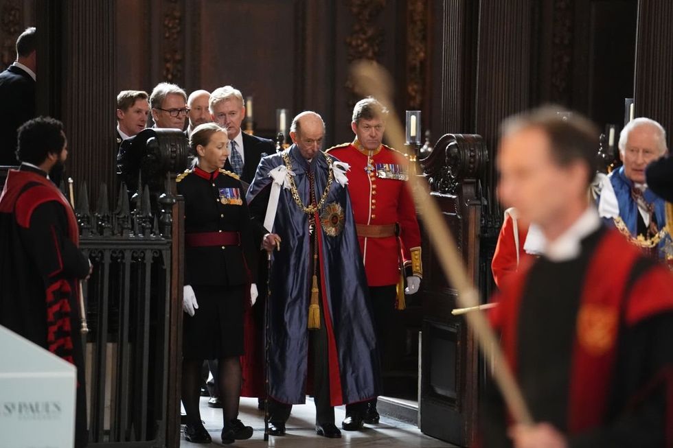 King joins forces with Duke of Kent, 90, at St Paul's Cathedral