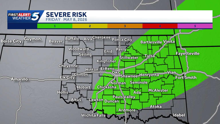 Timeline: Storms could bring damaging wind gusts to Oklahoma on Friday