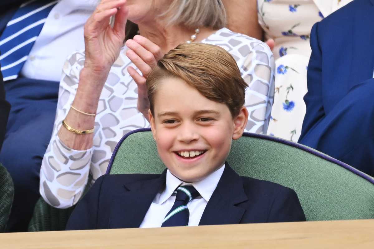 Prince George of Cambridge attends The Wimbledon Men's Singles Final at the All England Lawn Tennis and Croquet Club on July 10, 2022 in London, England. (Image Source: Getty Images | Karwai Tang/WireImage)