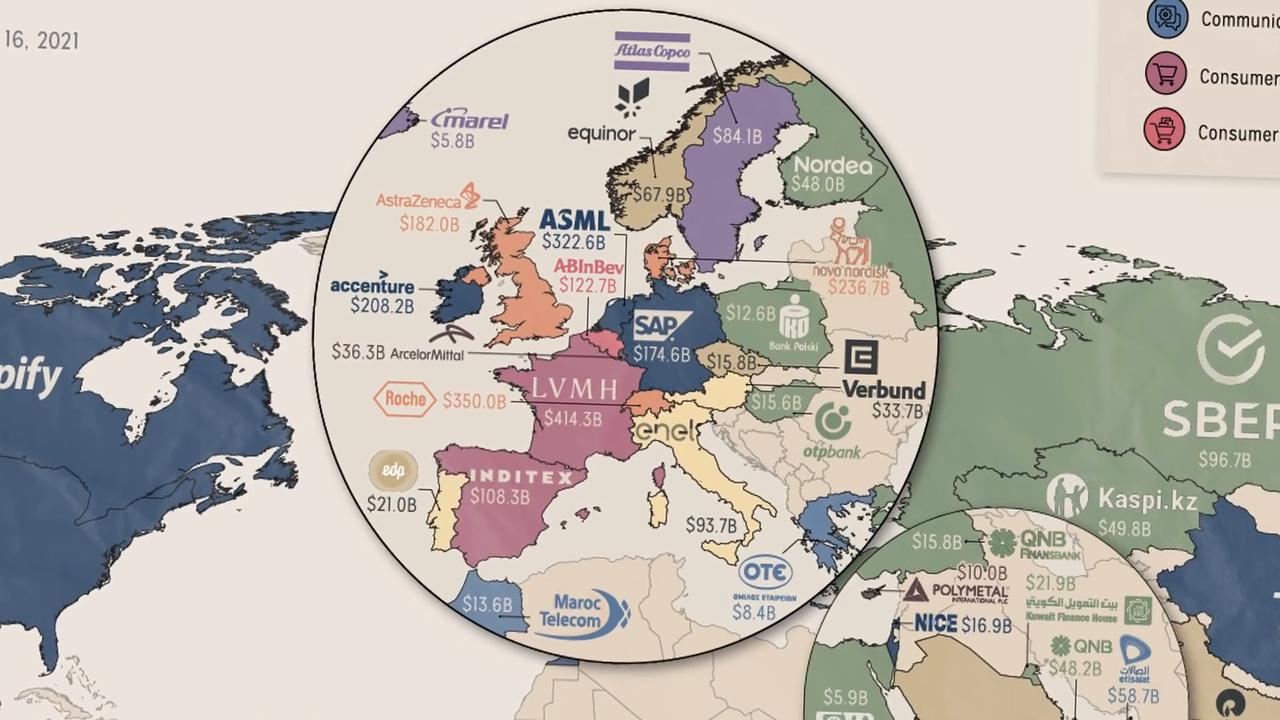 Largest corporations by country around the world