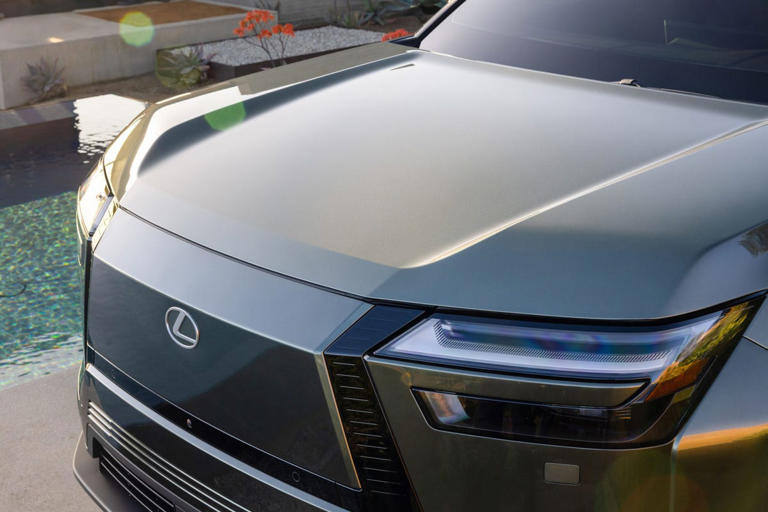 2027 Lexus TZ exterior photos: This angular three-row EV SUV has style