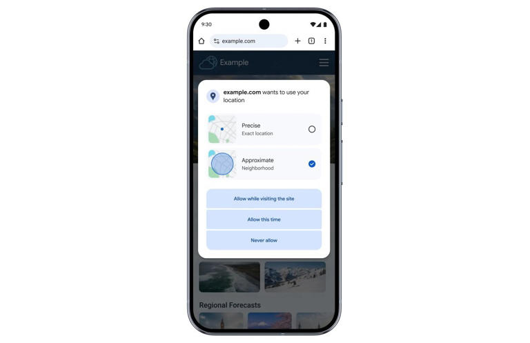 Chrome on Android adds approximate location sharing for websites