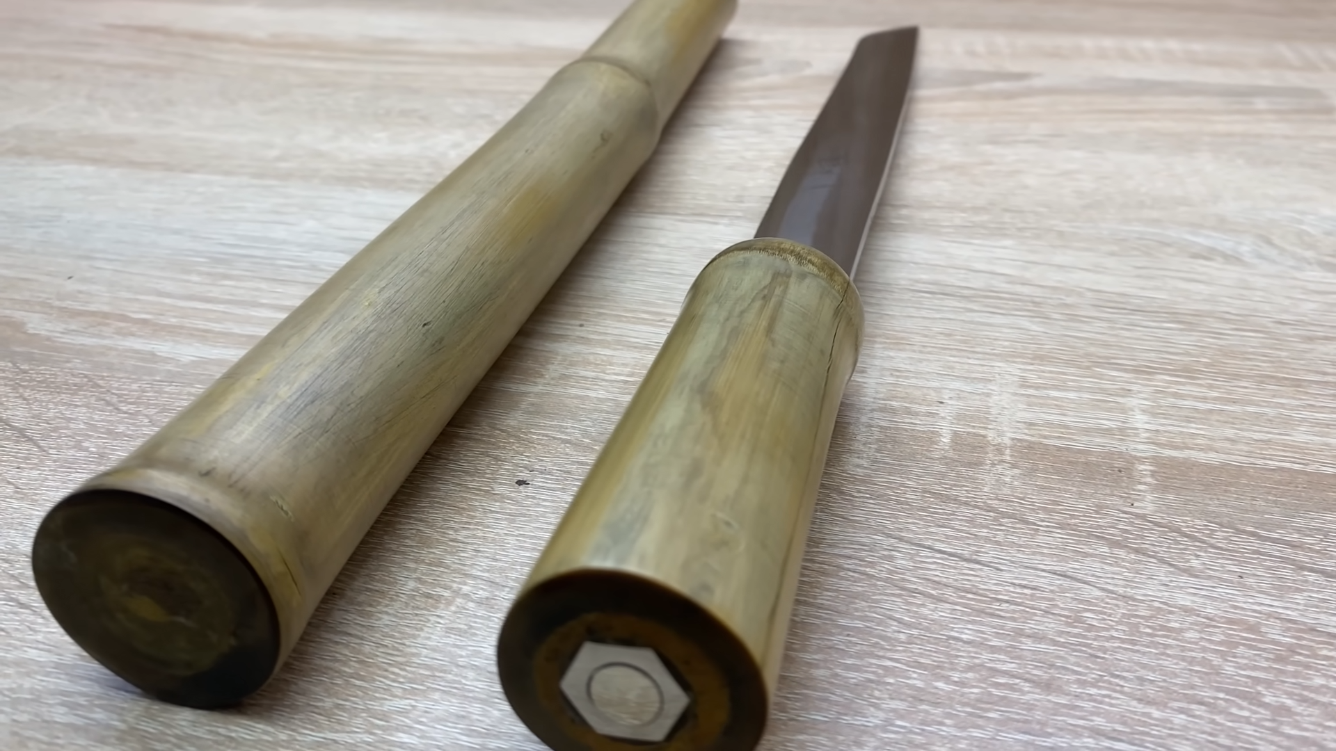 It started as metal and bamboo… then became a knife