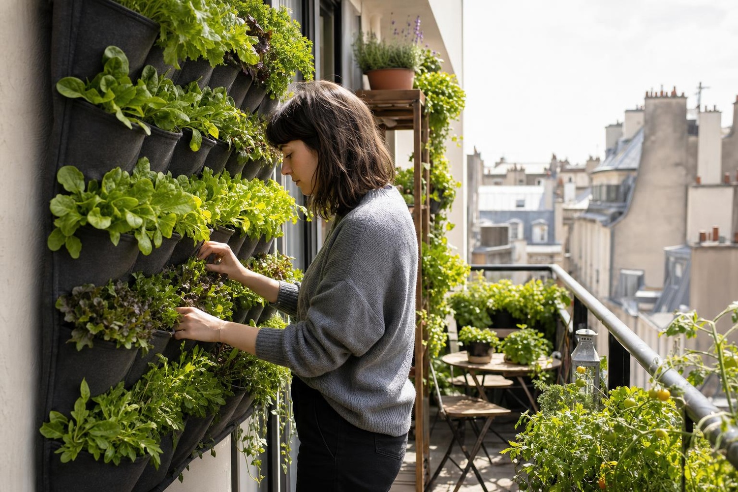 Salades à couper : le montage de potager vertical qui les garde à ...