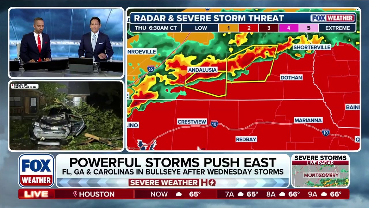 Severe storms push east, raising damaging wind and tornado risks from ...