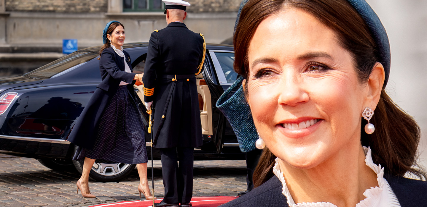 Drottning Marys eleganta entré – här stjäl hon showen totalt