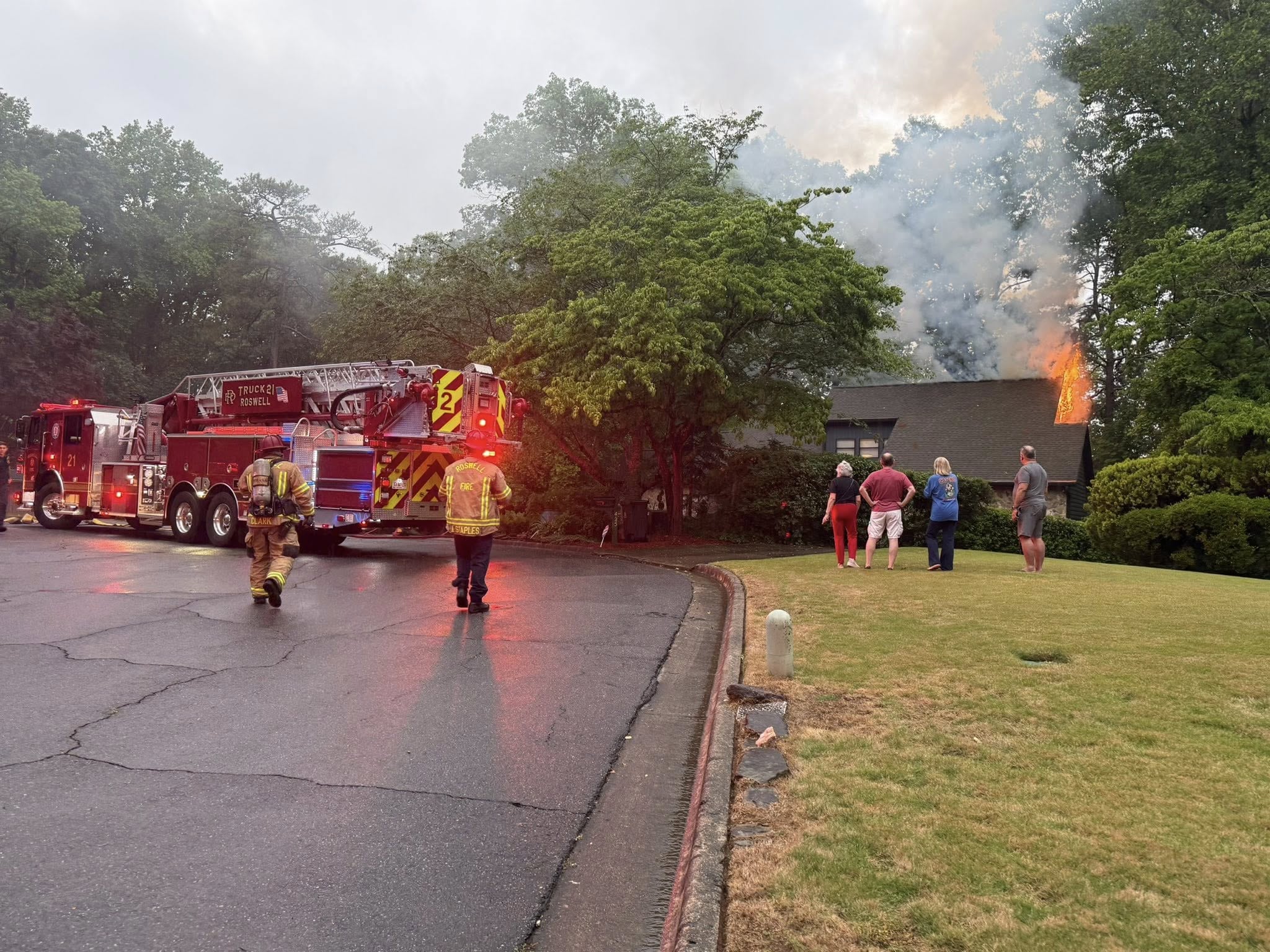 Roswell house catches on fire after lightning strike