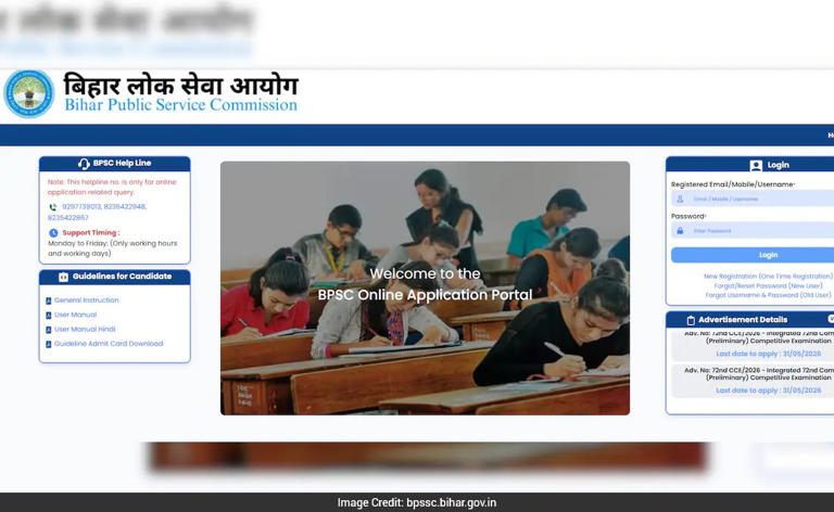 Bihar BPSC 72nd CCE 2026: Vacancies revised, application begins ...