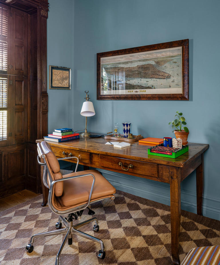 Designer Sarah Brown's 'His and Hers' colorful home offices in a New ...