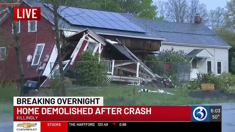 Driver dead after car crashes into East Killingly home
