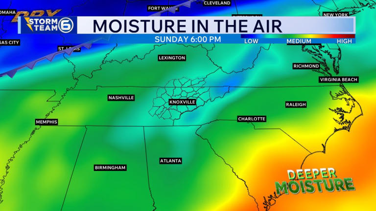 Knoxville weather: Rain tapers off Thursday with cooler weather