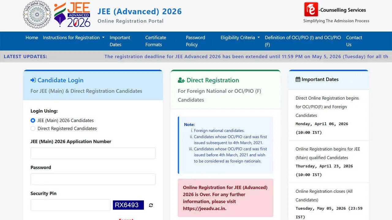 JEE Advanced 2026 admit cards to release on May 11, exam scheduled on ...