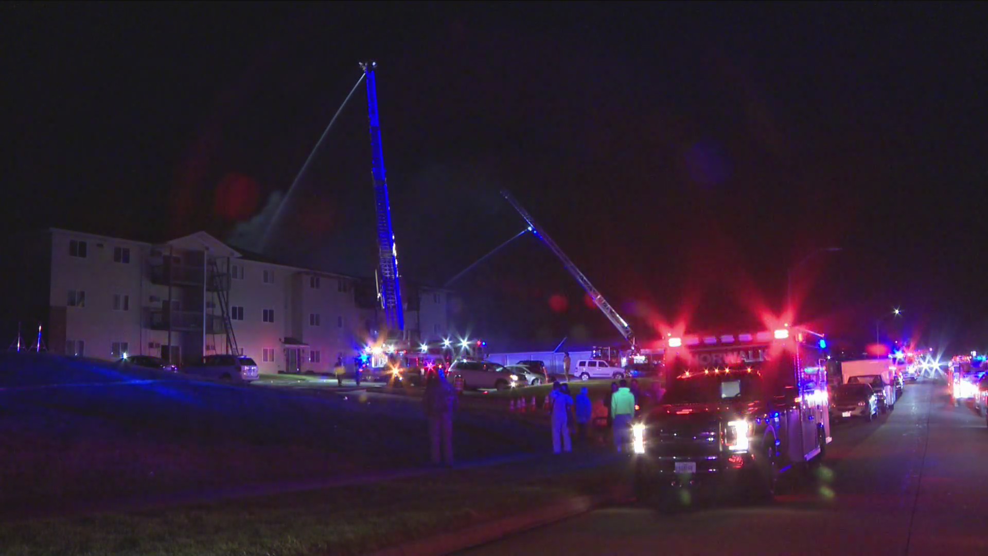 Fire breaks out at Norwalk apartment building, displacing residents