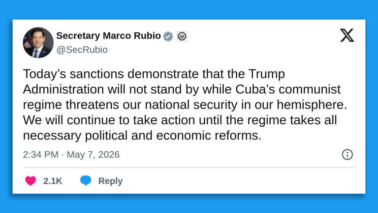 Rubio announces new Cuba sanctions