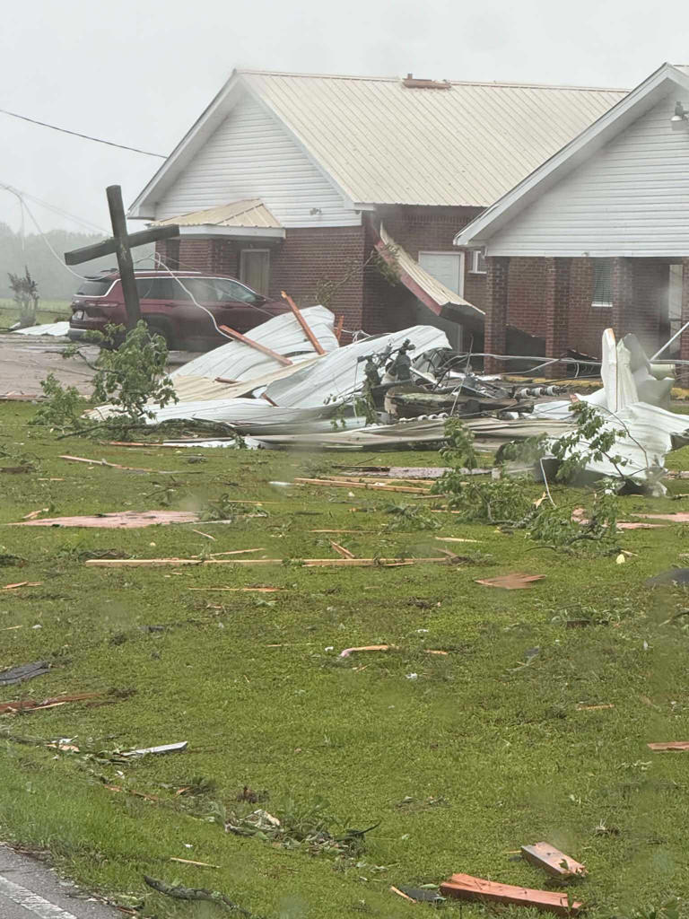 Mississippi church destroyed in violent tornadoes. See the