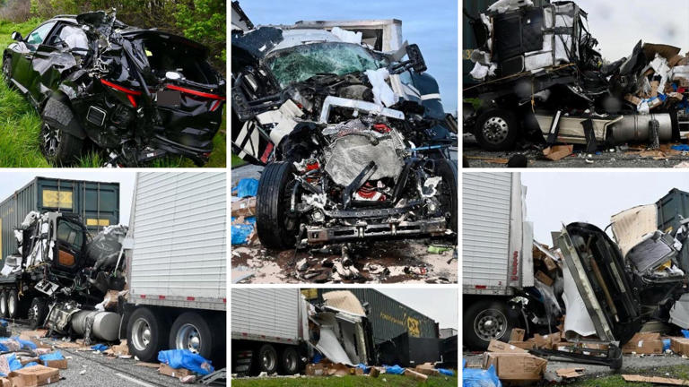 3 injured in 5-vehicle crash involving semis in LaPorte County