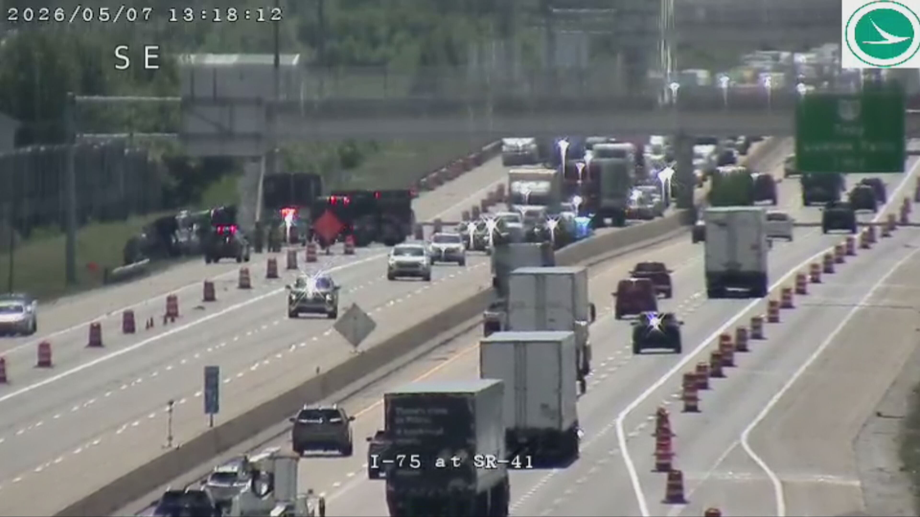 2 taken to hospital after semi crash on I-75 in Troy
