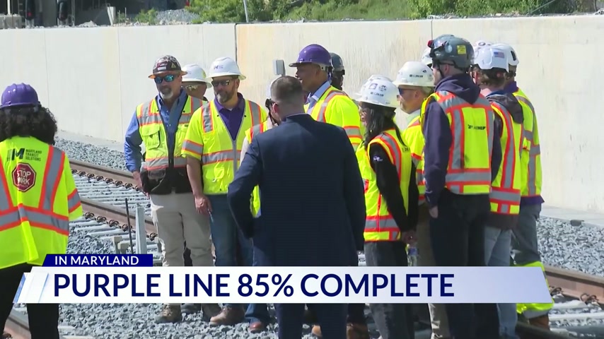 Purple Line 85% complete