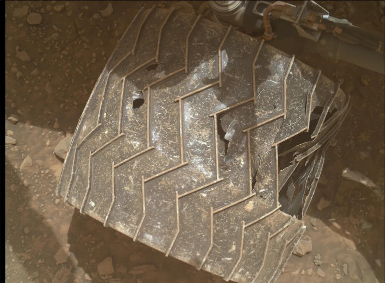 Here's what 6 years of driving on Mars did to the wheels on NASA's ...